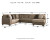 Benchcraft Abalone Chocolate 3-Piece Sectional with LAF Sofa / RAF Chaise and Ottoman