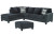 Ashley Abinger Smoke 2-Piece Sectional with RAF Chaise and Ottoman