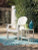 Ashley Sundown Treasure White Outdoor Chair with End Table