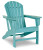 Ashley Sundown Treasure Turquoise Outdoor Chair with End Table