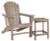 Ashley Sundown Treasure Driftwood Outdoor Chair with End Table