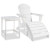 Ashley Sundown Treasure White Outdoor Adirondack Chair and Ottoman with Side Table