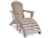 Ashley Sundown Treasure White Outdoor Adirondack Chair and Ottoman