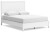 Ashley Binterglen White Queen Panel Bed with Mirrored Dresser, Chest and 2 Nightstands