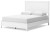 Ashley Binterglen White Queen Panel Bed with Mirrored Dresser and Nightstand