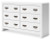 Ashley Binterglen White Queen Panel Bed with Dresser