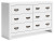 Ashley Binterglen White King Panel Bed with Dresser