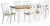 Ashley Ashbryn White Natural Dining Table and 6 Chairs