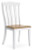 Ashley Ashbryn White Natural Dining Table and 4 Chairs