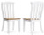 Ashley Ashbryn White Natural Dining Table and 2 Chairs and Bench