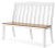 Ashley Ashbryn White Natural Dining Table and 2 Chairs and Bench