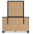 Ashley Covetown Dark Brown Queen Panel Bed with Mirrored Dresser