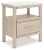 Ashley Cadmori Black White Nightstand