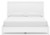 Ashley Binterglen White California King Panel Bed with Mirrored Dresser and Nightstand