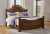 Ashley Lavinton Brown Queen Poster Bed with Mirrored Dresser, Chest and 2 Nightstands