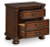 Ashley Lavinton Brown California King Poster Bed with Mirrored Dresser, Chest and 2 Nightstands