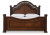 Ashley Lavinton Brown California King Poster Bed with Mirrored Dresser, Chest and 2 Nightstands