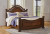 Ashley Lavinton Brown Queen Poster Bed with Mirrored Dresser