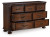 Ashley Lavinton Brown King Poster Bed with Dresser
