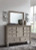Harrastone Gray Queen Panel Bed with Mirrored Dresser, Chest and Nightstand