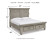 Harrastone Gray Queen Panel Bed with Mirrored Dresser and 2 Nightstands