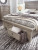 Harrastone Gray King Panel Bed with Mirrored Dresser, Chest and Nightstand