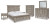 Harrastone Gray King Panel Bed with Mirrored Dresser, Chest and 2 Nightstands