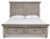 Ashley Harrastone Gray California King Panel Bed with Mirrored Dresser