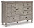 Harrastone Gray California King Panel Bed with Dresser