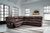 Ashley Punch Up Walnut 5-Piece Power Reclining Sectional