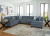 Benchcraft Maxon Place Navy 3-Piece Sectional with Chaise