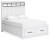 Benchcraft Ashbryn White Natural Queen Panel Storage Bed