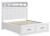 Benchcraft Ashbryn White Natural California King Panel Storage Bed