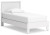 Ashley Hallityn White Twin Panel Platform Bed