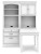 Ashley Kanwyn Whitewash Bookcase H777/41B/41T