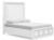 Ashley Chalanna White Queen Upholstered Storage Bed