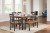 Ashley Gesthaven Natural Blue Dining Table with 4 Chairs and Bench (Set of 6)