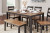 Ashley Gesthaven Natural Blue Dining Table with 4 Chairs and Bench (Set of 6)