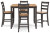 Ashley Gesthaven Natural Blue Counter Height Dining Table and 4 Barstools (Set of 5)