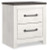Ashley Gerridan White Gray King Panel Bed with Dresser and 2 Nightstands
