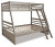 Ashley Lettner Light Gray Twin over Full Bunk Bed