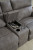 Ashley Next-Gen DuraPella Slate 3-Piece Power Reclining Sectional Loveseat with Console