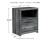 Ashley Baystorm Gray King Panel Bed with Mirrored Dresser and Nightstand