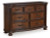 Ashley Lavinton Brown California King Poster Bed with Dresser and Nightstand