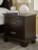 Ashley Covetown Dark Brown King Panel Bed with Dresser and Nightstand