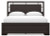 Ashley Covetown Dark Brown California King Panel Bed with Dresser and Nightstand