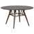 Coaster Everton 5piece Round 54inch Dining Table Set Dark Walnut