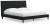 Ashley Cadmori Black King Upholstered Bed with Roll Slats