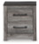 Ashley Bronyan Dark Gray King Panel Bed with Mirrored Dresser and Nightstand