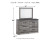 Ashley Bronyan Dark Gray King Panel Bed with Mirrored Dresser and Nightstand